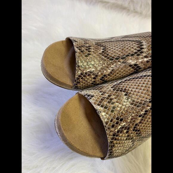 Sole Society Espadrille Slingback Snake-Print Wedge Shoes 8M “So Kellyn” WOMENS - Picture 3 of 12